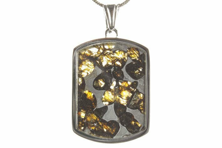 Sericho Pallasite Dog Tag Meteorite Pendant - Kenya #373085